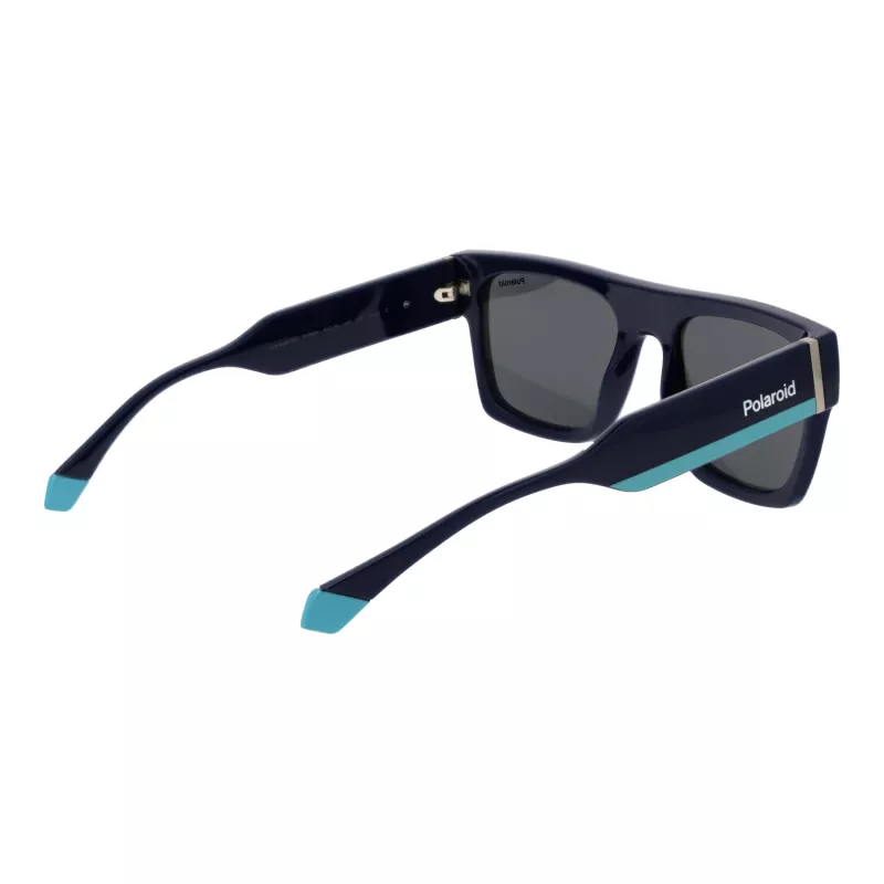 Polaroid PLD6224SX54PJ Occhiali da sole unisex - montatura nera, lenti grigie polarizzate, 54 mm