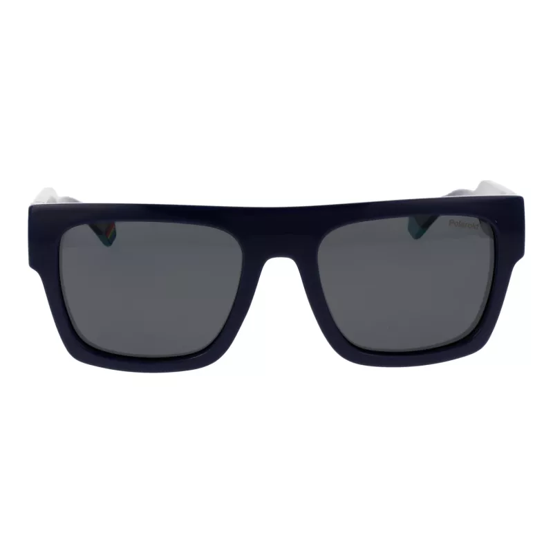 Polaroid PLD6224SX54PJ Occhiali da sole unisex - montatura nera, lenti grigie polarizzate, 54 mm