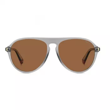 Polaroid PLD6225SKB7 Occhiali da sole Uomo Rettangolari Polarizzati - Montatura Nera Lenti Grigie