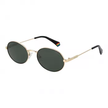 POLAROID PLD6228SX532M Occhiali da sole rettangolari unisex - Montatura marrone Havana, lenti marroni polarizzate, 53 mm