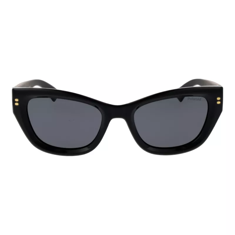 POLAROID PLD6237SX5280 Occhiali da sole donna polarizzati - montatura nera, lenti grigie, 52mm