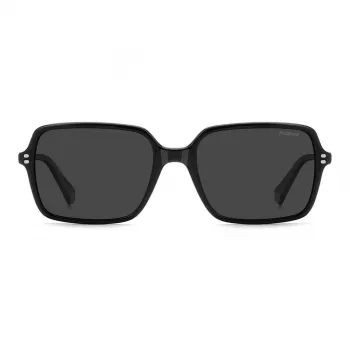Occhiali da sole Polaroid PLD6247S807 uomo rettangolari - montatura nera lenti grigie polarizzate 56mm
