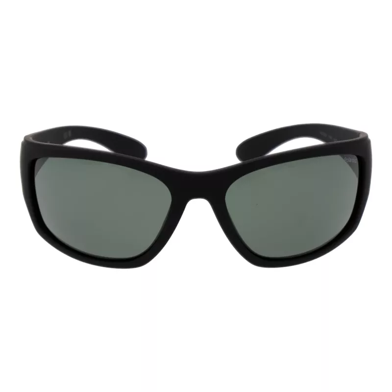 Polaroid PLD7005S63YYV Occhiali da sole rettangolari unisex - montatura nera lenti grigie 63 mm