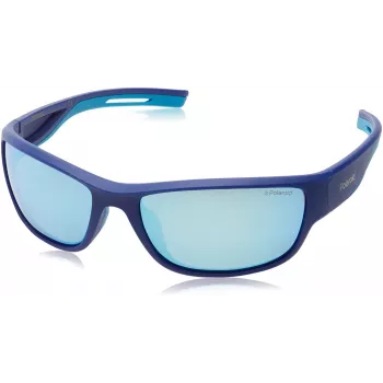 POLAROID PLD7028S-242 Occhiali da sole unisex - Lenti grigie polarizzate - Montatura nera - 60/17/125 mm