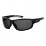 POLAROID PLD7029S807 Occhiali da sole unisex sportivi - Lenti polarizzate grigie - Montatura nera