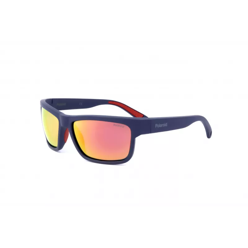 Polaroid PLD7031S8RU Uomo Occhiali da sole polarizzati - Montatura nera Lenti grigie 59mm