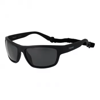 Occhiali da sole POLAROID PLD7037S60807 unisex pilot - lenti grigie - montatura nera
