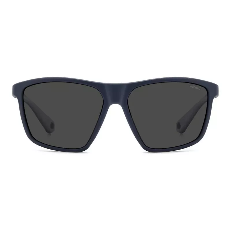 POLAROID PLD7040SFLL Occhiali da sole uomo - montatura nera, lenti grigie polarizzate, 59 mm