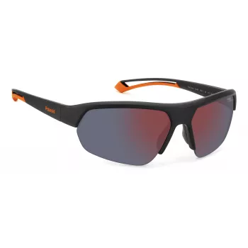Polaroid PLD7048S8LZG6 Occhiali da sole unisex pilot - Lenti grigie, montatura nera