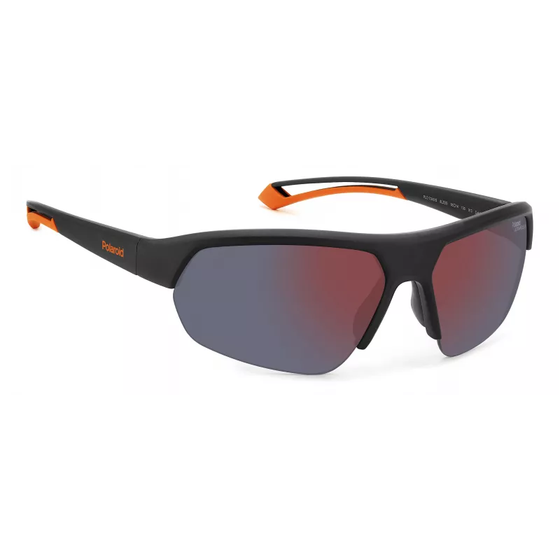 Polaroid PLD7048S8LZG6 Occhiali da sole unisex pilot - Lenti grigie, montatura nera