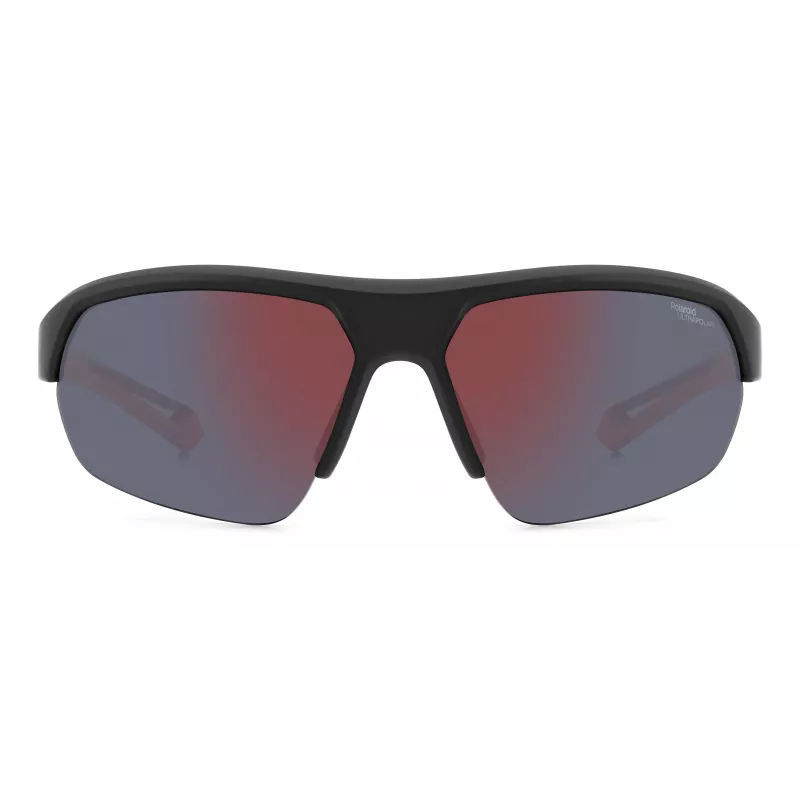 Polaroid PLD7048S8LZG6 Occhiali da sole unisex pilot - Lenti grigie, montatura nera