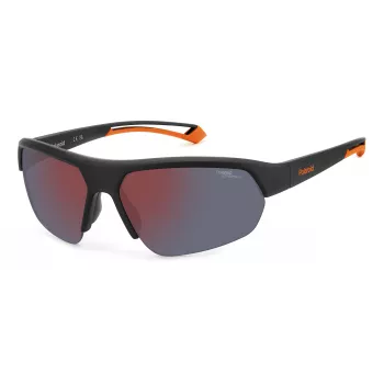 Polaroid PLD7048S8LZG6 Occhiali da sole unisex pilot - Lenti grigie, montatura nera