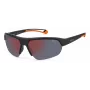 Polaroid PLD7048S8LZG6 Occhiali da sole unisex pilot - Lenti grigie, montatura nera