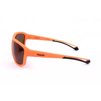 POLAROID PLD7049S2M5 Occhiali da sole sportivi unisex - montatura nera opaca, lenti grigie polarizzate