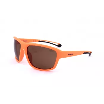 POLAROID PLD7049S2M5 Occhiali da sole sportivi unisex - montatura nera opaca, lenti grigie polarizzate
