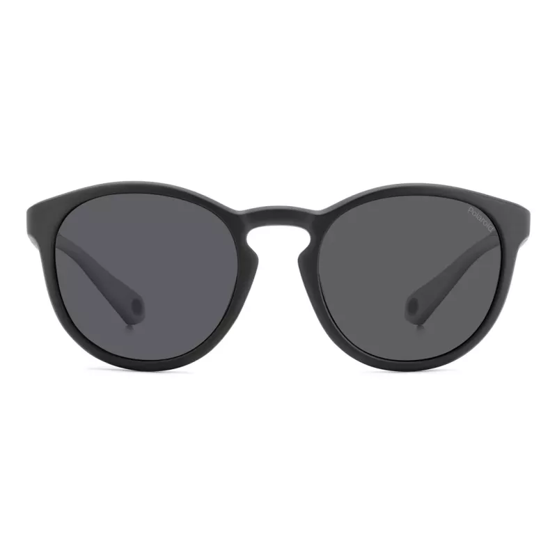 Polaroid PLD7050S003 Occhiali da sole rettangolari unisex - montatura nera, lenti grigie polarizzate
