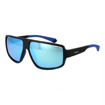 Occhiali da sole Polaroid PLD7054S610VK uomo rettangolari polarizzati - montatura nera lenti grigie 61mm