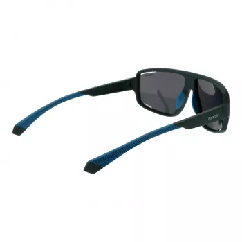 Polaroid PLD7054S61DLD Occhiali da sole uomo rettangolari - Montatura nera lenti grigie