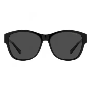 Polaroid PLD9019S08A Occhiali da sole unisex - montatura nera, lenti grigie polarizzate
