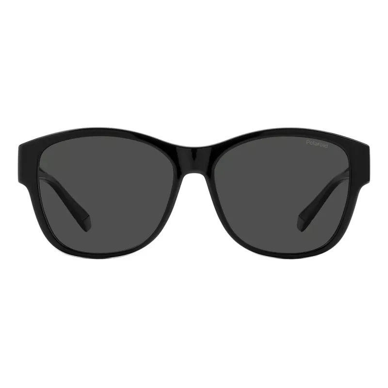 Polaroid PLD9019S08A Occhiali da sole unisex - montatura nera, lenti grigie polarizzate