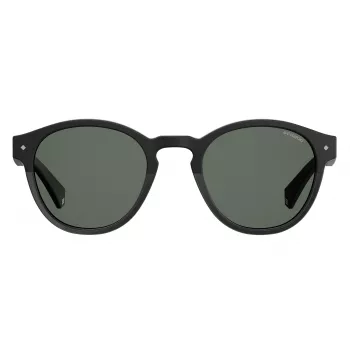 POLAROID Occhiali da sole unisex PLD6042S807M9 - montatura in plastica squadrata full rim con lenti grigie polarizzate - protezione UV400 - larghezza lente 49 mm