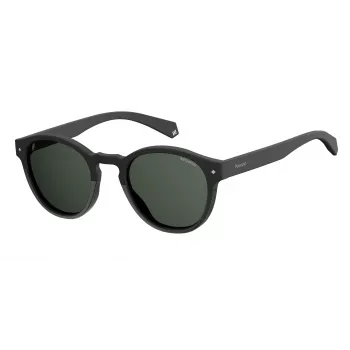 POLAROID Occhiali da sole unisex PLD6042S807M9 - montatura in plastica squadrata full rim con lenti grigie polarizzate - protezione UV400 - larghezza lente 49 mm