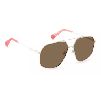 POLAROID Unisex PLD6173S10ASP Occhiali da sole - montatura rettangolare nera, lenti grigie polarizzate, 58 mm