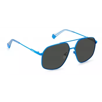 POLAROID occhiali da sole unisex PLD6173SMVUM9 - montatura nera, lenti grigie polarizzate, 58 mm