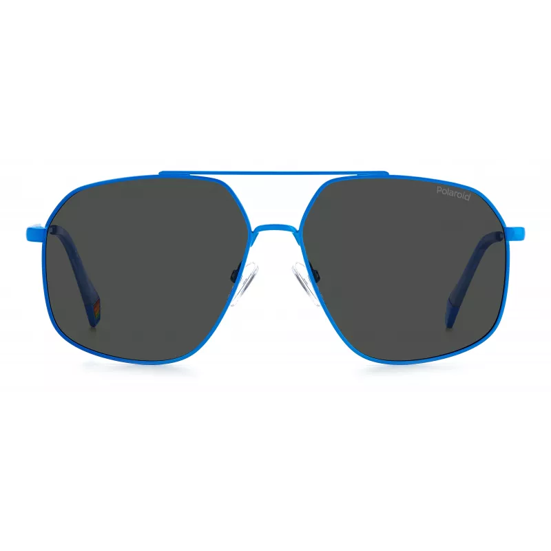 POLAROID occhiali da sole unisex PLD6173SMVUM9 - montatura nera, lenti grigie polarizzate, 58 mm