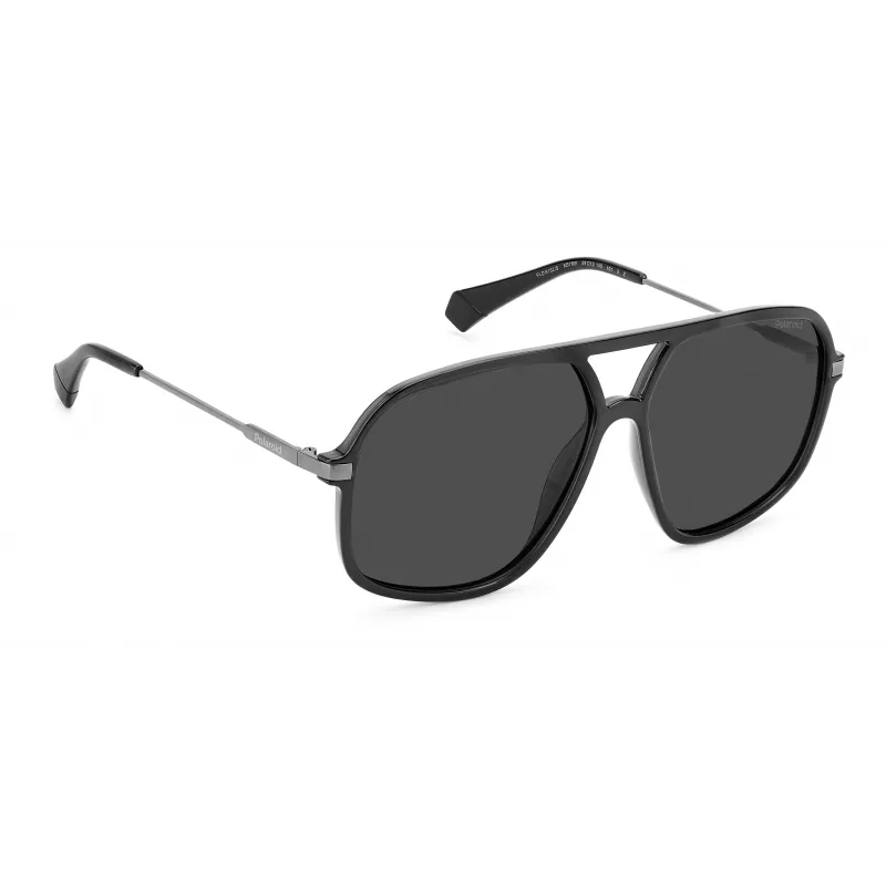 POLAROID Occhiali da sole unisex PLD6182SKB7M9 rettangolari nero/grigio 59 mm
