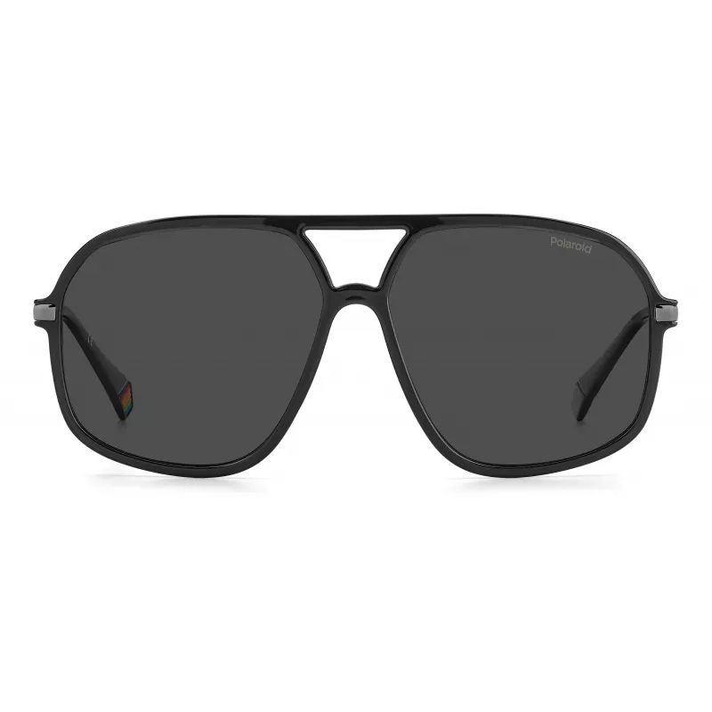 POLAROID Occhiali da sole unisex PLD6182SKB7M9 rettangolari nero/grigio 59 mm