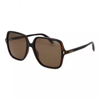 POLAROID Occhiali da sole donna PLD6219S56086 - montatura nera, lenti polarizzate grigie, 56 mm