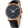 Police Orologio da uomo al quarzo analogico PL15404JSR.03 - Quadrante blu, Cinturino in pelle marrone, 43mm