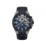 Police Orologio uomo al quarzo analogico PL15711JSUB03 - quadrante blu, cinturino in pelle blu, cassa in acciaio inox 48mm