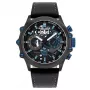 POLICE Orologio analogico al quarzo uomo PL16018JSU02 48mm quadrante blu cinturino in pelle