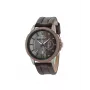 Police Uomo Orologio analogico al quarzo R1451291003 48mm quadrante blu pelle marrone