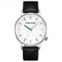 Police Orologio da polso uomo al quarzo analogico PL.15923JS-04 42mm cassa in acciaio inox quadrante blu cinturino in pelle marrone