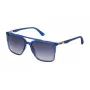 Police occhiali da sole uomo rettangolari SPL363560955 - montatura in acetato nero, lenti in policarbonato grigie, protezione UV400
