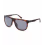 POLICE Occhiali da uomo SPLN33V59878P rettangolari polarizzati - montatura in acetato havana, lenti marroni, 59 mm
