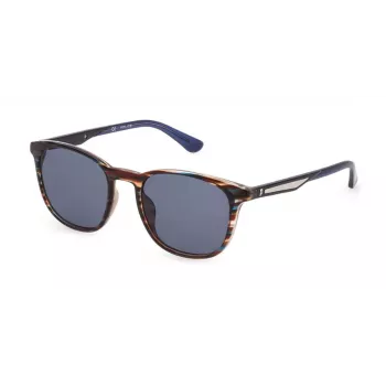 Police Occhiali da sole uomo SPLF18M530M61 - Montatura nera, lenti grigie, protezione UV400
