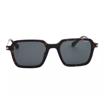 Police Occhiali da sole uomo SPLL10-520700 rettangolari montatura completa nera lenti smoke grey 52/20/145 mm