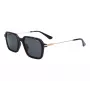 Police Occhiali da sole uomo SPLL10-520700 rettangolari montatura completa nera lenti smoke grey 52/20/145 mm