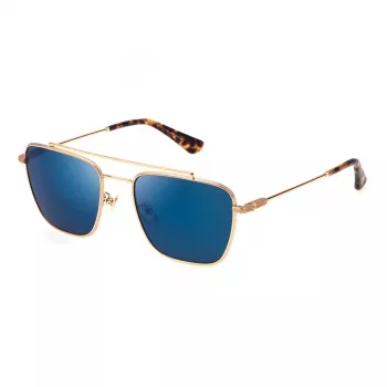 Police occhiali da sole uomo SPLN38-54300B montatura acetato quadrata nera lenti grigie 54/19/145 mm