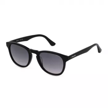 POLICE Occhiali da sole uomo SPLN85-520700 Havana montatura quadrata in acetato lenti marroni 55mm