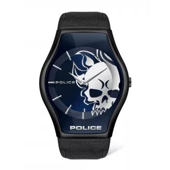 POLICE Orologio da uomo PEWJA2002302 45mm Cassa in acciaio inox Cinturino in pelle