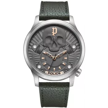 POLICE Orologio uomo PEWJA2227703 46mm quadrante nero cinturino in pelle