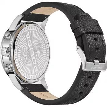 POLICE orologio uomo PEWJF2203305 48mm cronografo quadrante nero cinturino in pelle