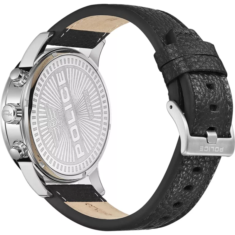 POLICE orologio uomo PEWJF2203305 48mm cronografo quadrante nero cinturino in pelle