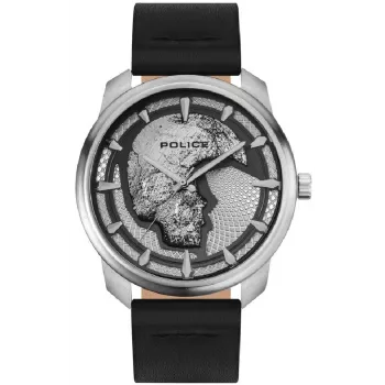 POLICE Orologio uomo PL.15714JS-04 42mm Quadrante blu Cinturino in pelle