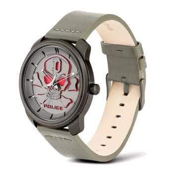 POLICE Orologio da uomo PL15714JSU-61 44,5 mm quadrante blu cinturino in pelle quarzo